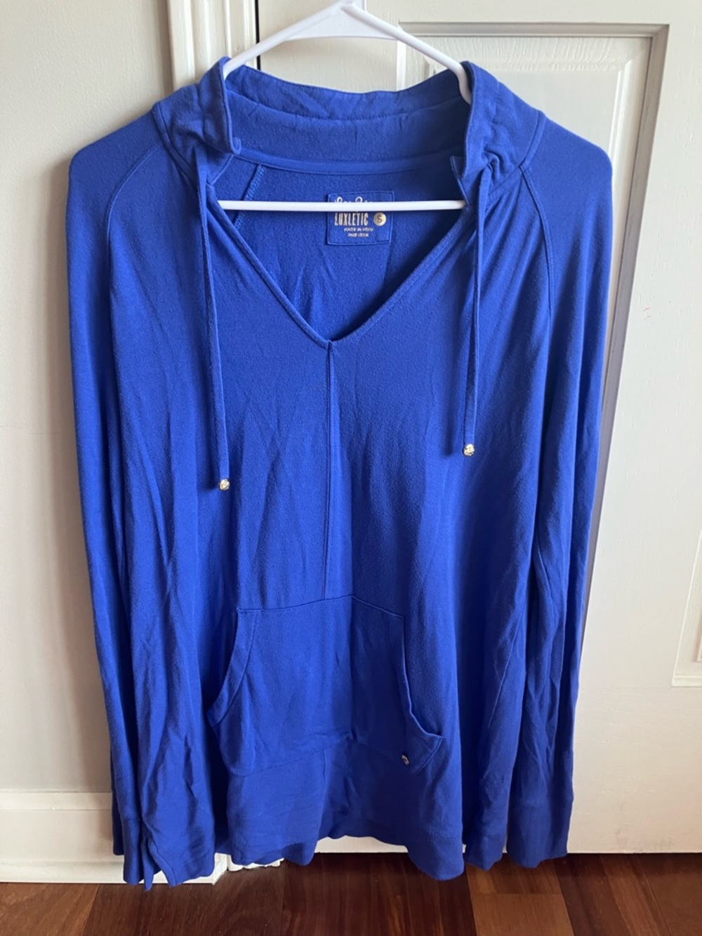 Lilly Pulitzer Royal Blue Luxletic Top with Gold Logo